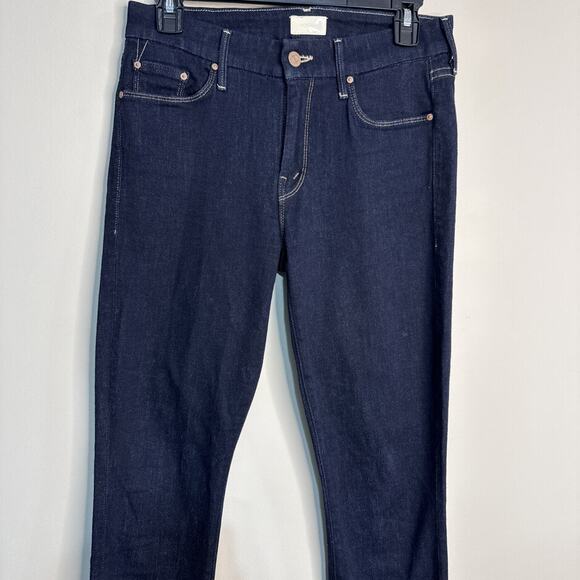 Mother The Looker Jeans Women Sz 27 Too Good To Be True Dark Blue Denim Mid Rise - Picture 2 of 16